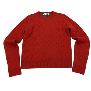 Ines De La Fressange Uniqlo Pullover Sweater XS Red Wool Alpaca Blend Midweight